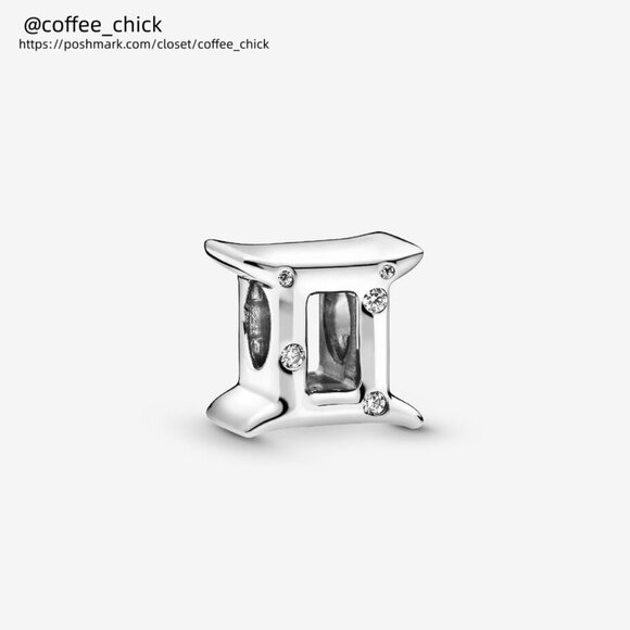 Pandora Sparkling Gemini Zodiac Charm|Pendant - Picture 1 of 2